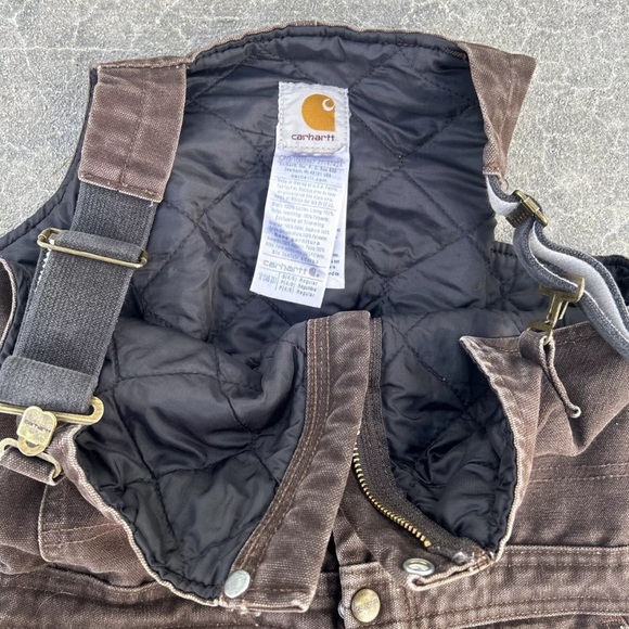 Vintage Carhartt Women's S(4/6) Regular Zeeland Quilted Insulated Bib Overalls - Picture 5 of 5